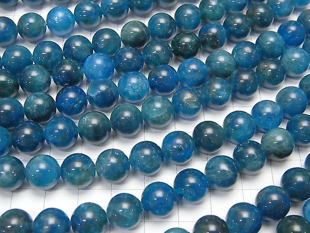 [Video] Blue Apatite AA ++ Round 10mm half or 1strand beads (aprx.15inch / 36cm)