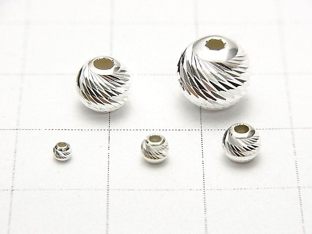 New size now available! Silver925 Round Multicut 2mm,3mm,4mm,6mm,8mm 10pcs