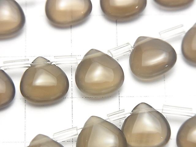 Gray Onyx AAA Chestnut (Smooth) 10x10mm half or 1strand beads (aprx.15inch/37cm)