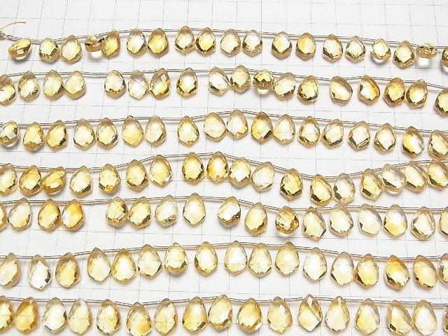 [Video] High Quality Citrine AA++ Deformed Faceted Marquise 12x8mm half or 1strand (18pcs )