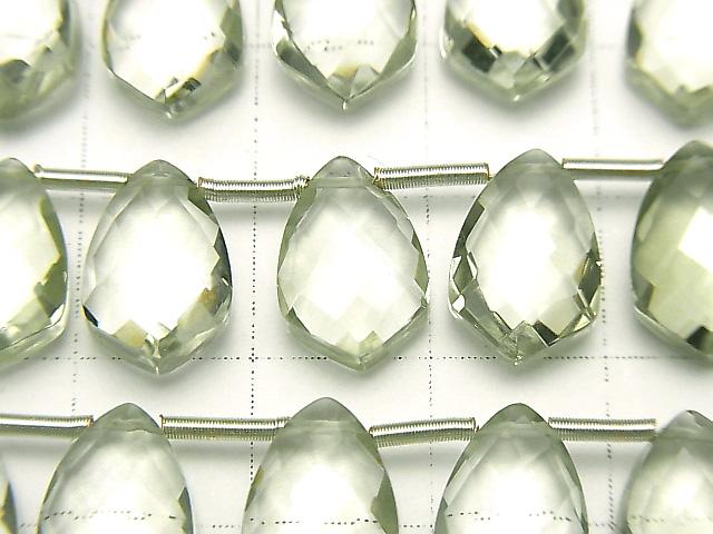 [Video] High Quality Green Amethyst AAA Deformation Faceted Marquise 12x8mm half or 1strand (18pcs ).