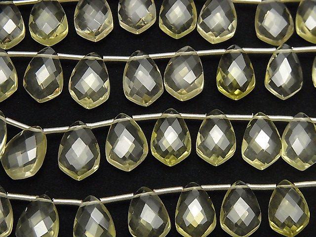 [Video] High Quality Lemon Quartz AAA Deformation Faceted Marquise 12x8mm half or 1strand (18pcs)