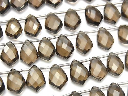 High Quality Smoky Quartz AAA Deformation Faceted Marquise 12x8mm half or 1strand (18pcs ).