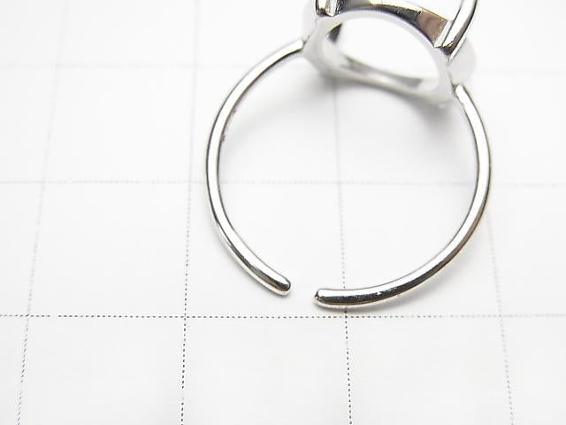 [Video] Silver925 Ring Frame (Prong Setting) Round 12mm Rhodium Plated Free Size 1pc