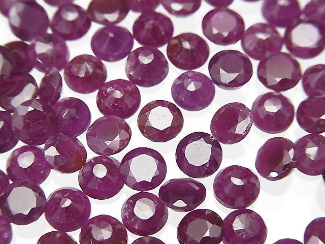 [Video] India Ruby AAA- Loose stone Round Faceted 5x5mm 2pcs