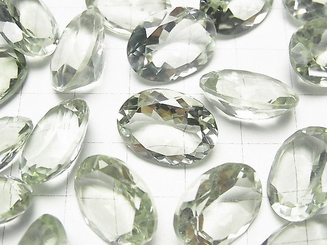 [Video] High Quality Green Amethyst AAA Undrilled Oval Faceted 18x13mm 2pcs $15.99!