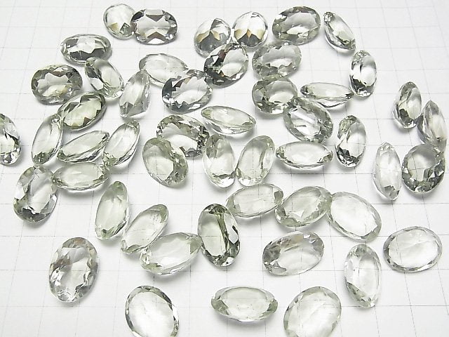 [Video] High Quality Green Amethyst AAA Undrilled Oval Faceted 18x13mm 2pcs $15.99!