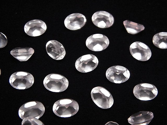 [Video]High Quality Rose Quartz AAA Loose stone Oval Faceted 8x6mm 5pcs