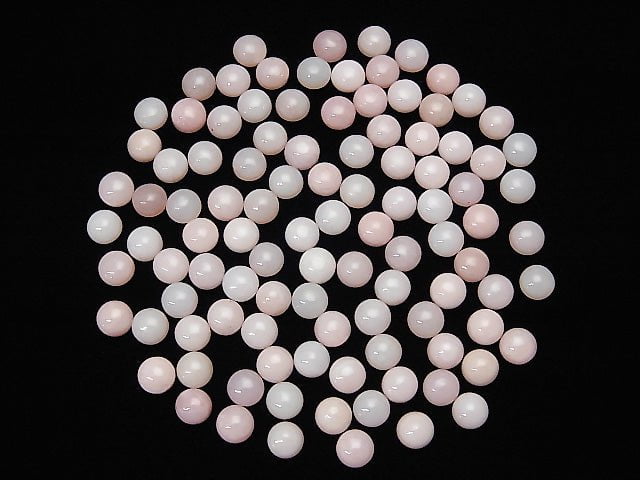 Pink Opal AA++ Round Cabochon 6x6mm 5pcs