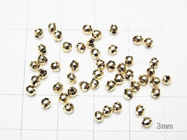 [K10 Yellow Gold] Triangle Round Cut beads [2mm] [3mm] 1pc-!