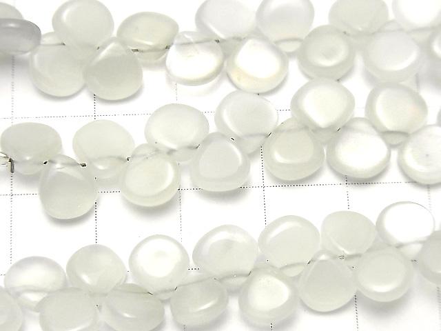 High Quality White Moonstone AAA- Chestnut (Smooth) half or 1strand beads (aprx.8inch/20cm)