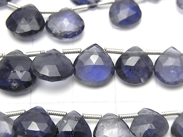 [Video] High Quality Iolite AA++ Chestnut  Faceted Briolette  1strand beads (aprx.7inch/18cm)