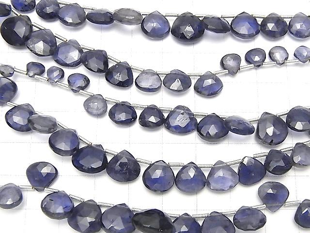 [Video] High Quality Iolite AA++ Chestnut  Faceted Briolette  1strand beads (aprx.7inch/18cm)