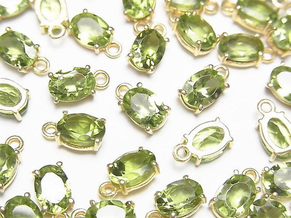 [Video] High Quality Peridot AAA Bezel Setting Oval Faceted 7x5mm 18KGP 2pcs $7.79!