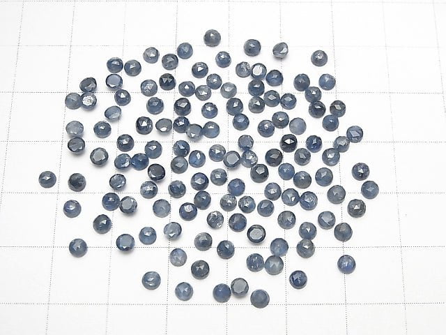 [Video] Unheated Blue Sapphire AA++ Round Rose Cut 3x3mm 10pcs