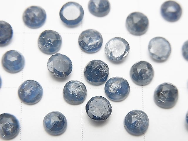 Unheated Blue Sapphire AA++ Round Rose Cut 4x4mm 5pcs