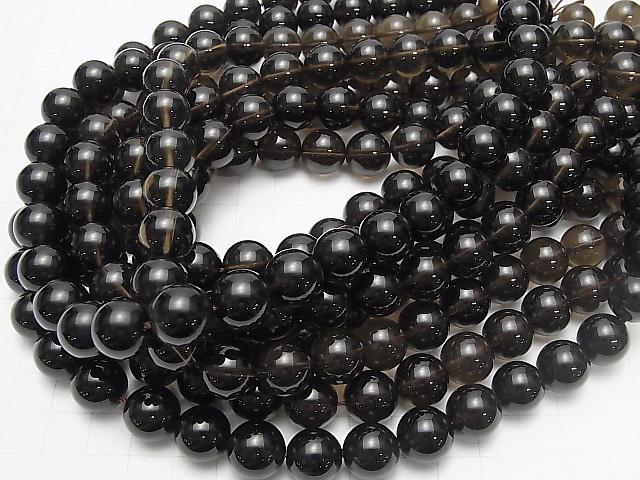 1strand $9.79! Medium-Dark Color Smoky Quartz AAA- Round 12mm 1strand beads (aprx.15inch/37cm)