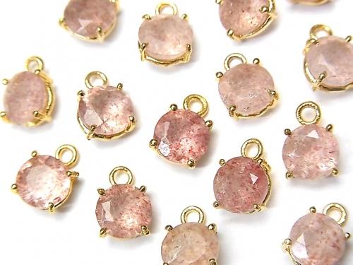 High Quality Pink Epidote AAA- Bezel Setting Round Faceted 6x6mm 18KGP 3pcs $9.79!