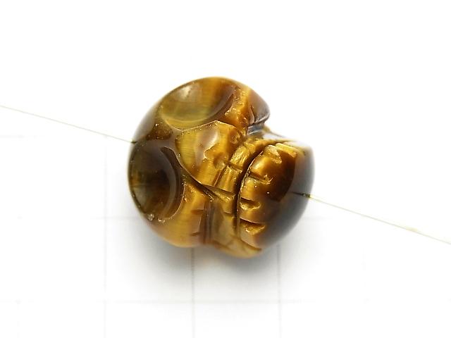 Yellow Tiger's Eye AAA- Skull Vertical Hole 20mm 1pc $8.79!
