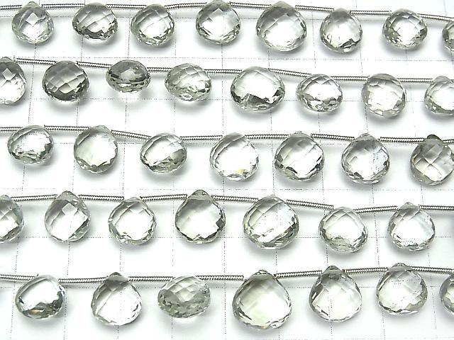[Video] 1strand $39.99! High Quality Green Amethyst AAA Chestnut Faceted Briolette 1strand (13pcs ).