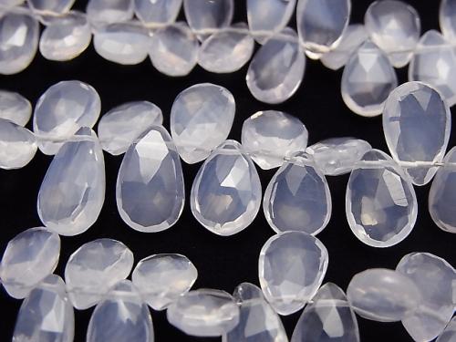 High Quality Scorolite AA++ Pear shape  Faceted Briolette  1strand beads (aprx.7inch/18cm)