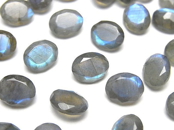 [Video]Labradorite AA++ Loose stone Oval Faceted 10x8mm 3pcs
