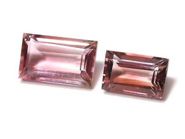 [Video] [One of a kind] Nigeria High Quality Bi-color Tourmaline AAA Loose stone Faceted 2pcs set NO.120
