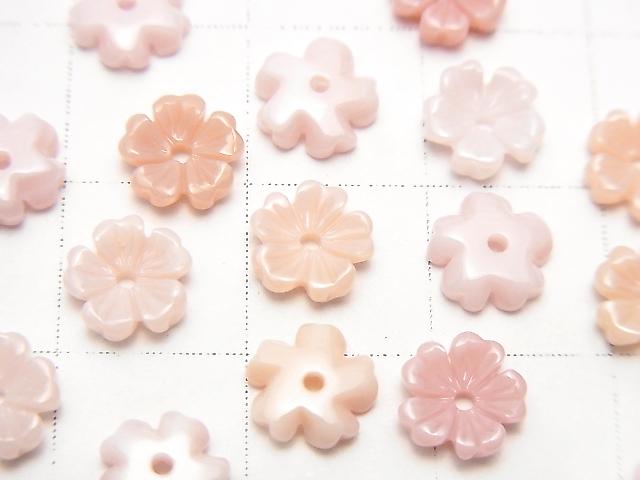 [Video] Queen Conch Shell AAA Flower Carving 6mm Center Hole 4pcs