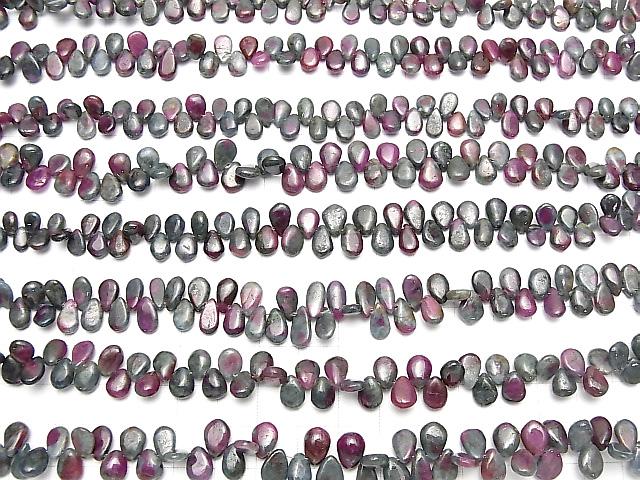 Ruby in Zoisite Pear shape (Smooth) half or 1strand beads (aprx.7inch/18cm)