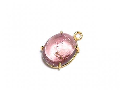 [Video] [One of a kind] High Quality Pink Tourmaline AAA Bezel Setting 18KGP 1pc NO.16