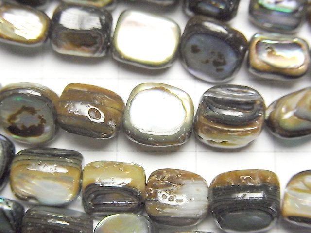 [Video]Abalone Shell Rectangle-Nugget half or 1strand beads (aprx.15inch/38cm)