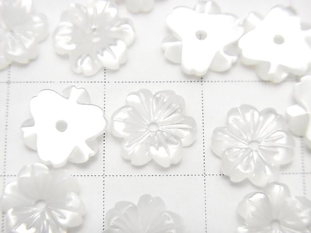 [Video] High Quality White Shell AAA Flower 8mm Center Hole 3pcs