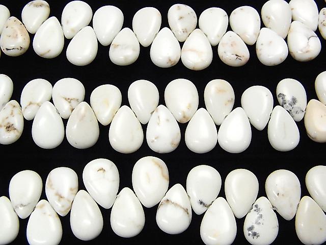 [Video] Magnesite Pear shape 11x8mm 1strand beads (aprx.5inch / 13cm)