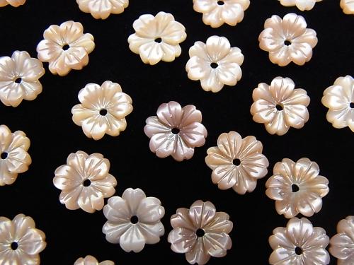 [Video] High Quality Pink Shell AAA Flower 8mm Center Hole 3pcs