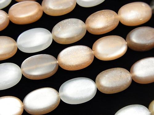 [Video] Multi Color Moonstone AA++ Oval 1strand beads (aprx.15inch/36cm)