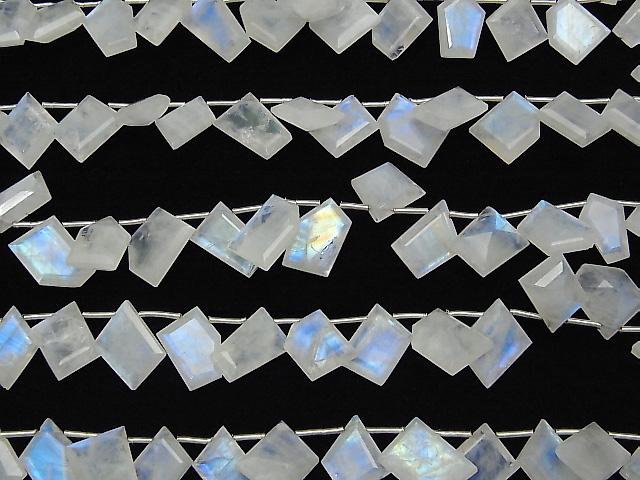 [Video] High Quality Rainbow Moonstone AAA- Fancy Shape Faceted half or 1strand (18pcs)