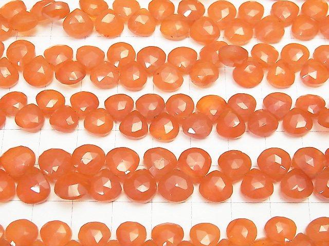 [Video] High Quality Carnelian AAA- Chestnut Faceted Briolette half or 1strand beads (aprx.7inch / 18cm)