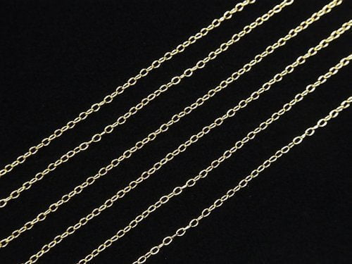 14KGF Cable Chain 1.0mm [40cm][45cm] Necklace 1pc