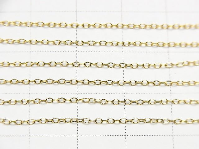 14KGF Cable Chain 1.0mm [40cm][45cm] Necklace 1pc