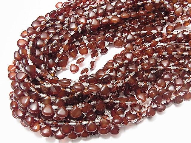 Red Agate AAA Chestnut Shape (Smooth) 8x8x4mm half or 1strand beads (aprx.15inch/36cm)