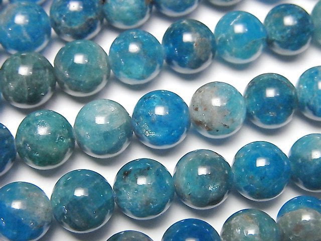 [Video]Blue Apatite AA++ Round 8mm 1strand beads (aprx.15inch/36cm)