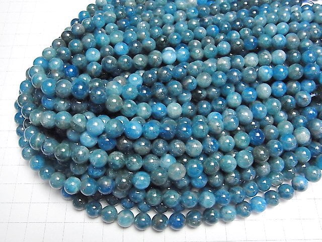 [Video]Blue Apatite AA++ Round 8mm 1strand beads (aprx.15inch/36cm)