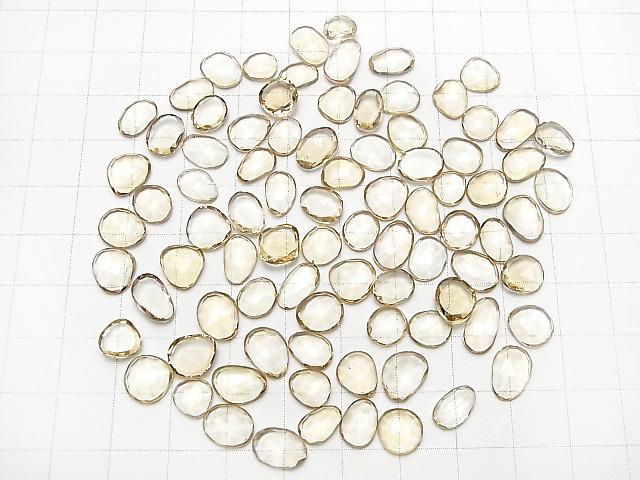 [Video] High Quality Champagne Color Quartz AAA Undrilled Freeform Single Sided Rose Cut 5pcs