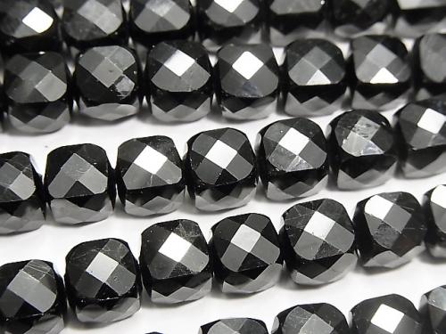 [Video] High Quality! Black Spinel AAA Cube Shape 8x8x8mm half or 1strand beads (aprx.15inch / 36cm)