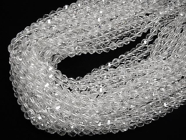 [Video] High Quality! Crystal AAA Twist 72Faceted Round 6mm half or 1strand beads (aprx.15inch / 37cm)