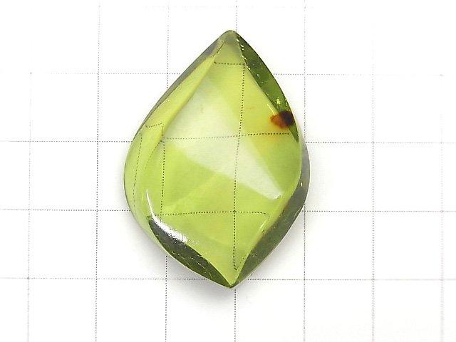 [Video] [One of a kind] Green Amber Undrilled Marquise NO.118