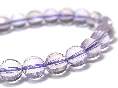[Video] [One of a kind] High Quality Ametrine AAA- Mirror Faceted Round 8.5mm Bracelet NO.90