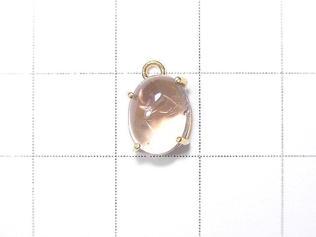 [Video] [One of a kind] High Quality Brown Color Tourmaline AAA Bezel Setting 18KGP 1pc NO.32