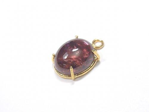 [Video] [One of a kind] High Quality Pink Tourmaline AAA Bezel Setting 18KGP 1pc NO.34