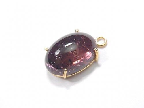 [Video] [One of a kind] High Quality Pink Tourmaline AAA Bezel Setting 18KGP 1pc NO.38